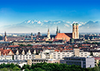 Regeneron location in Munich, Germany. Skyline of Munich with a view of the Munich Frauenkirche.