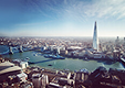 Regeneron location in London, United Kingdom. London skyline with the Shard and the Tower Bridge.